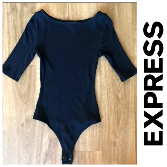 Express Tops - Express Quarter Length Sleeved Bodysuit